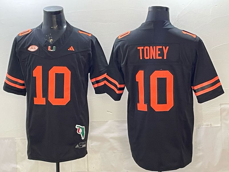 Men 2026 Miami Hurricanes #10 Toney Black 3th generations Limited NCAA Jersey 03->ncaa teams->NCAA Jersey